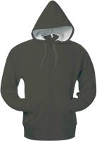 FULL ZIP Kapucnis felső SWEATSHIRT Dark Khaki